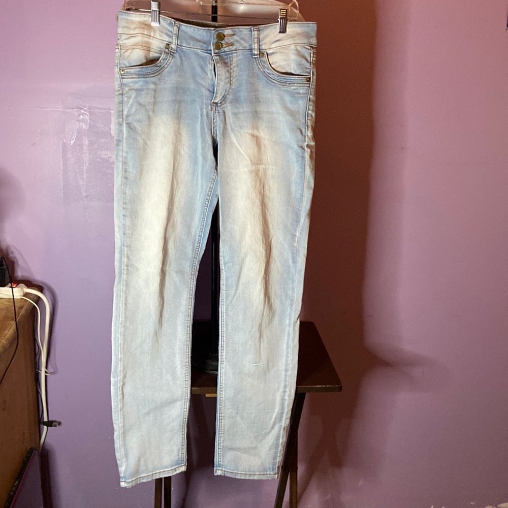 rue 21 Women's Acid Wash Jeans Size 11/12 Regular High Rise Denim Vintage Look